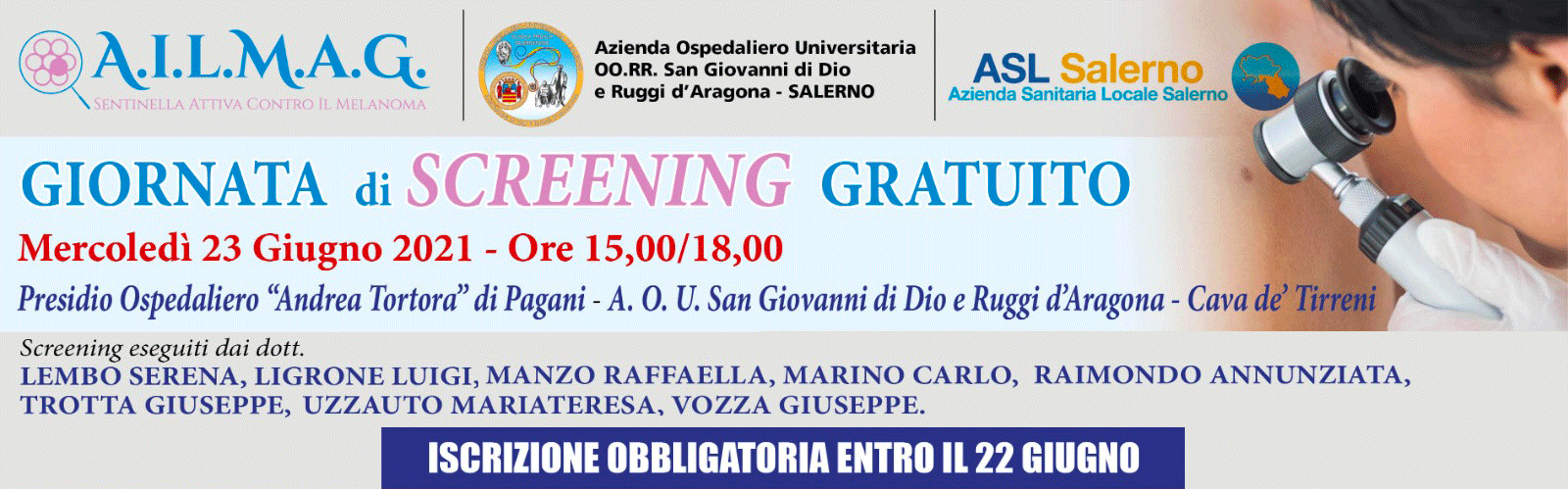 Screening day 23 giugno 2021